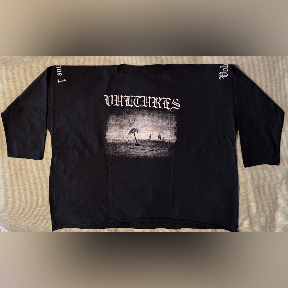 YZY Yeezy x Gosha Rubchinskiy Long T Black Size 2 (XL) Album Cover Graphic Print